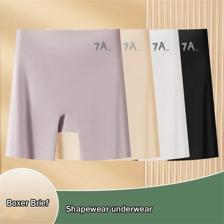 Women high-waist ice silk underwear with tummy-control hip-lifting