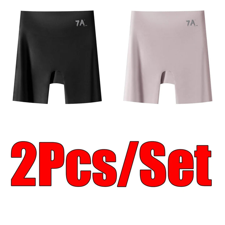 Women high-waist ice silk underwear with tummy-control hip-lifting