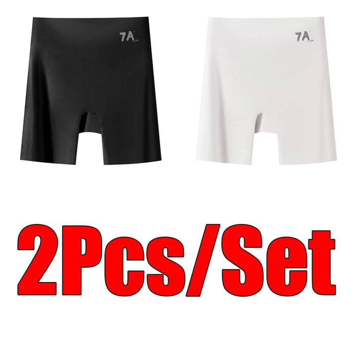 Women high-waist ice silk underwear with tummy-control hip-lifting