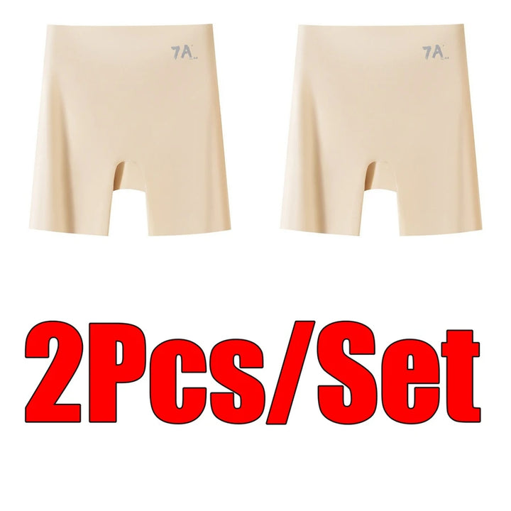 Women high-waist ice silk underwear with tummy-control hip-lifting