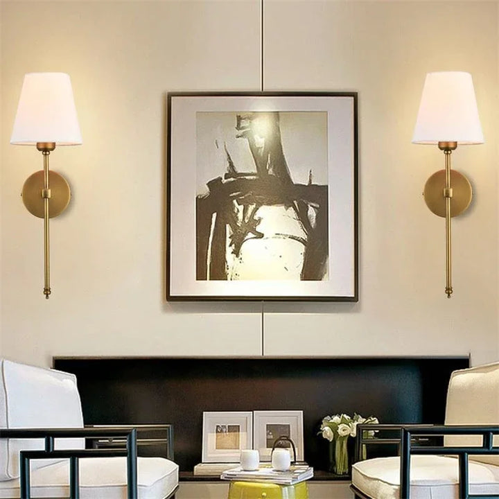 Aurora Linen-Look LED Wall Light