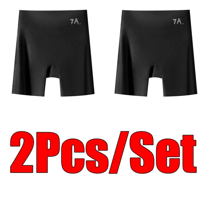 Women high-waist ice silk underwear with tummy-control hip-lifting